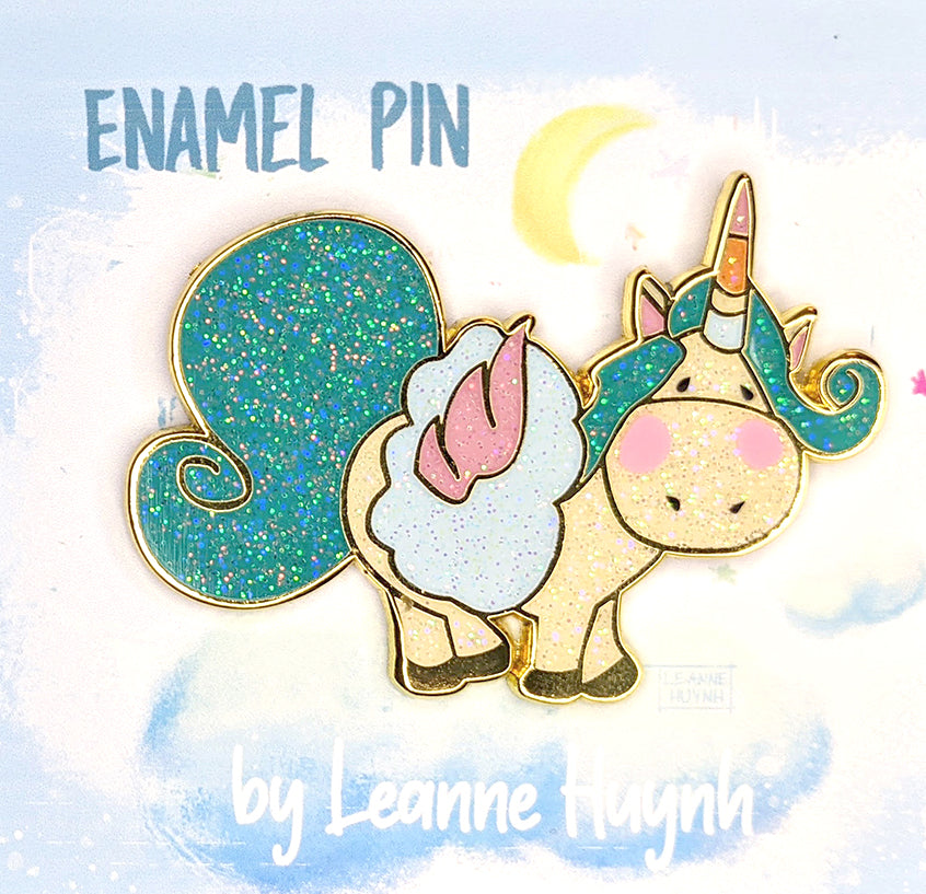 Phil the Alicorn Glitter Enamel Pin